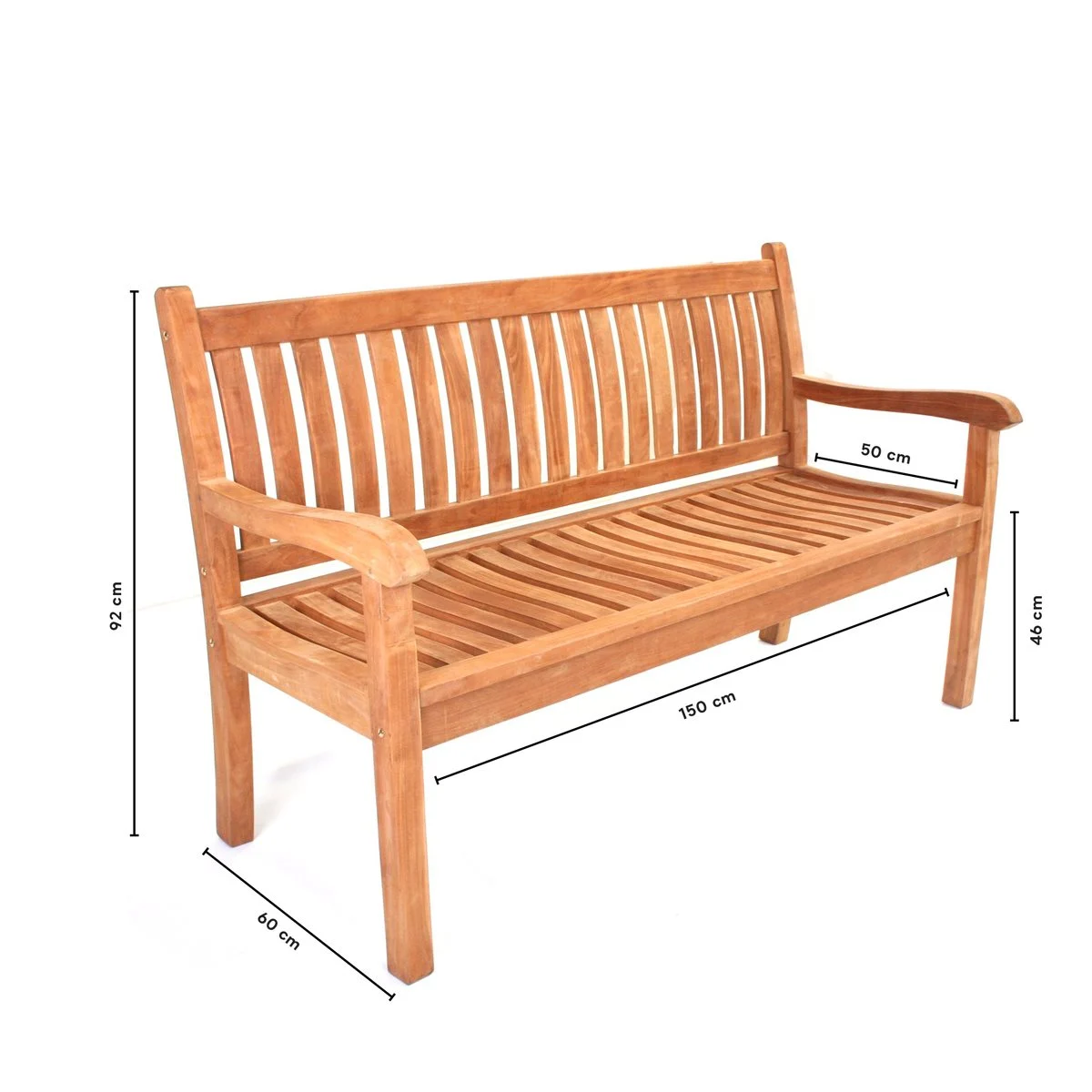 SenS-Line - Sipora Tuinbank 150cm - 2,5-zits - Bruin