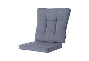 Madison - Wicker Dining Set Outdoor Manchester denim grey - Ca. 95x46 cm