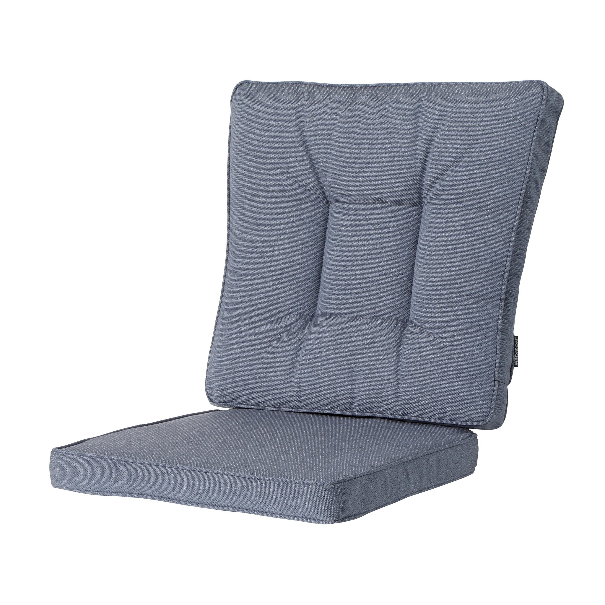 Madison - Wicker Dining Set Outdoor Manchester denim grey - Ca. 95x46 cm