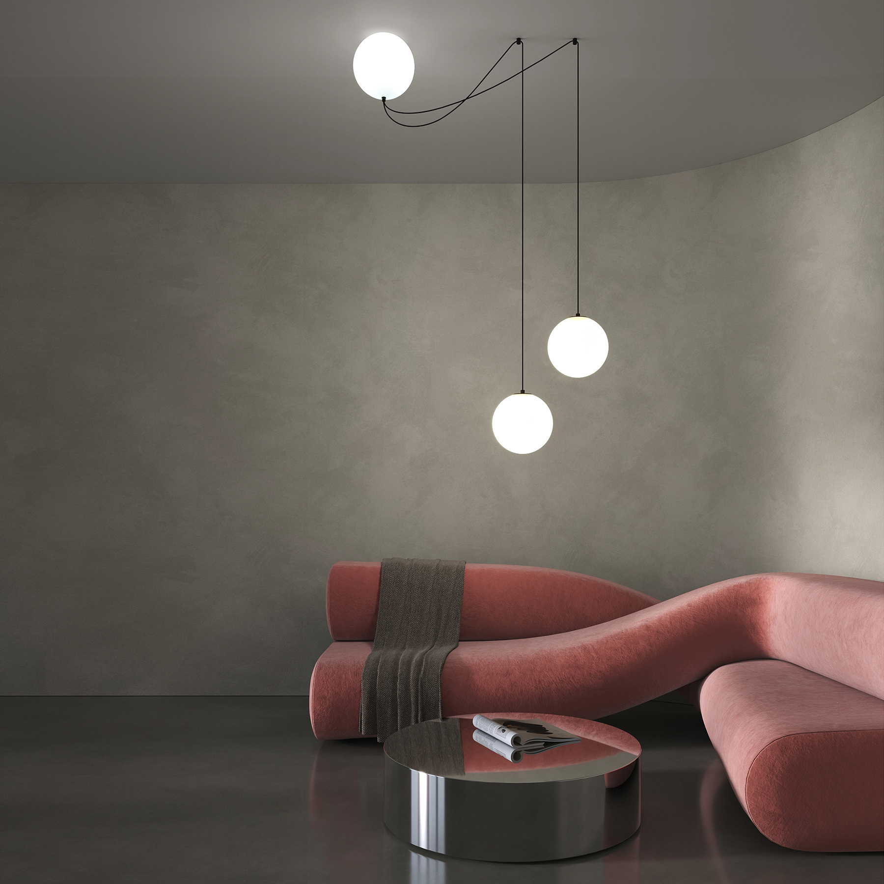 Maytoni - Hanglamp Twins - Zwart - 20x20x300 cm