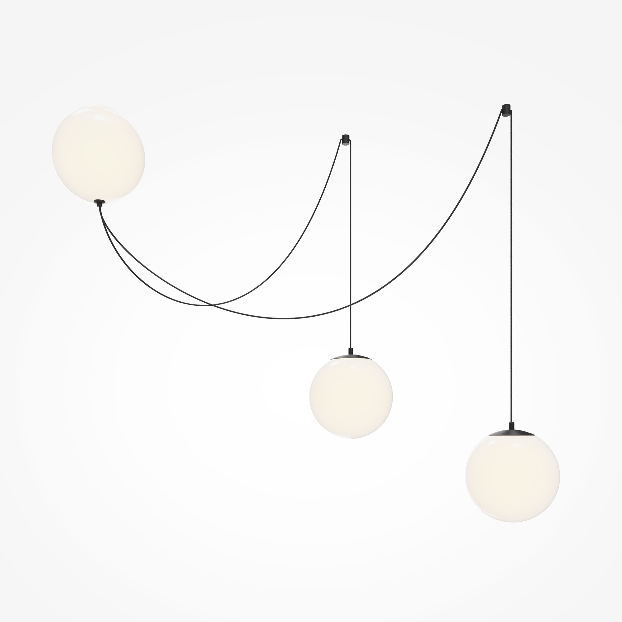 Maytoni - Hanglamp Twins - Zwart - 20x20x300 cm