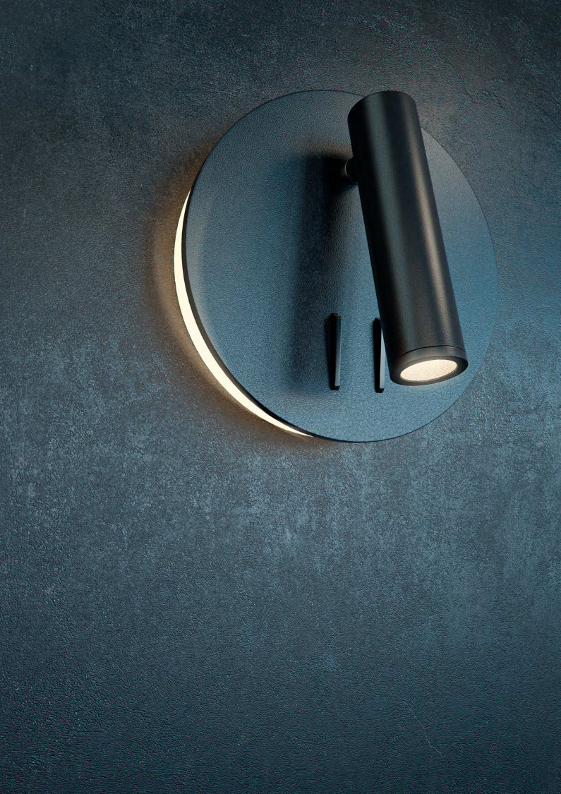 Maytoni - Wandlamp Ios 176 - Zwart - 14x6.5x14 cm