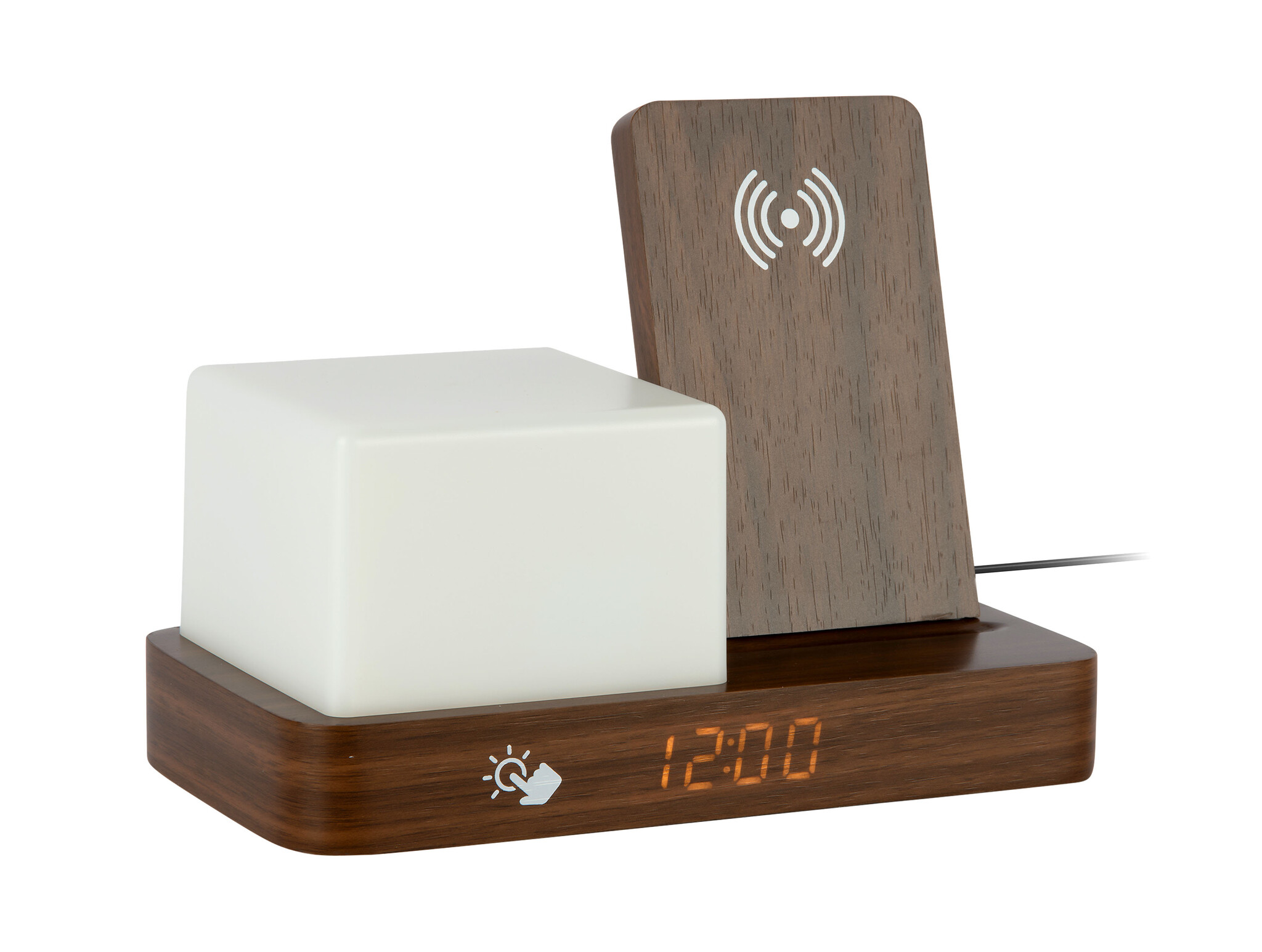 Karlsson - Wekker Retro w. Night Light LED - Bruin - 11,5x15,4x20 cm