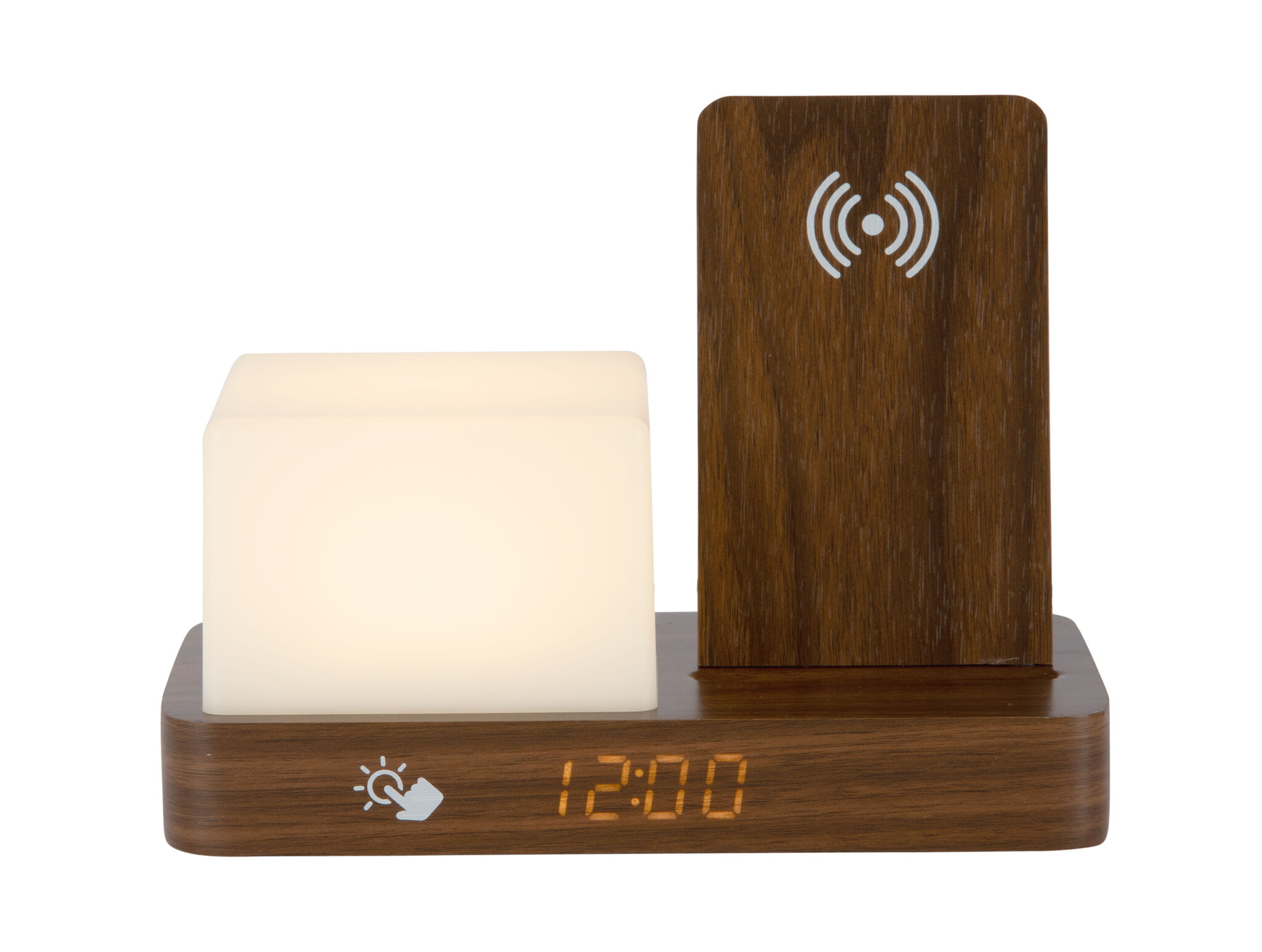 Karlsson - Wekker Retro w. Night Light LED - Bruin - 11,5x15,4x20 cm