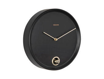 Karlsson - Wall Clock Esencia Cuckoo - Zwart - Ø30cm