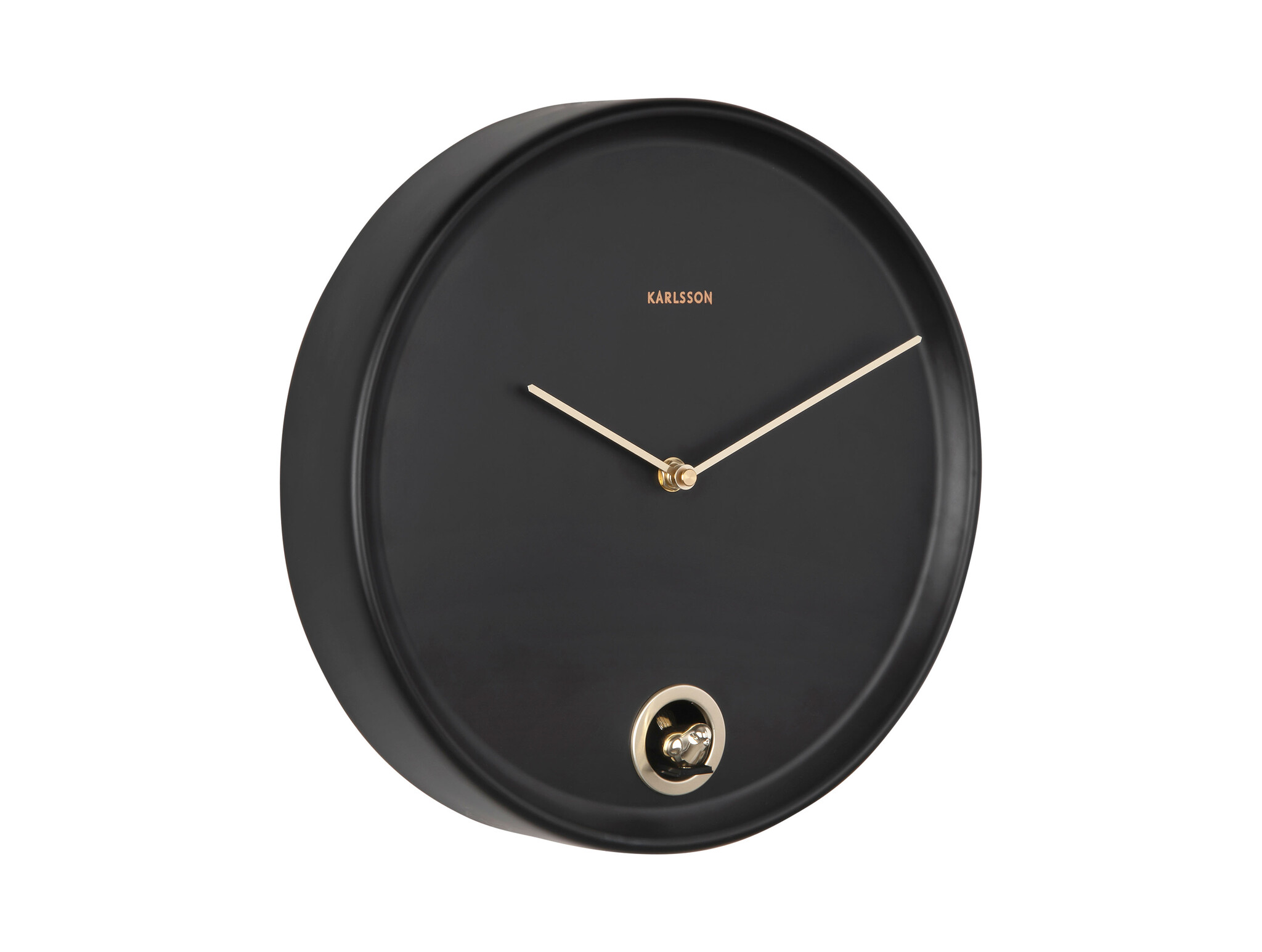 Karlsson - Wall Clock Esencia Cuckoo - Zwart - Ø30cm