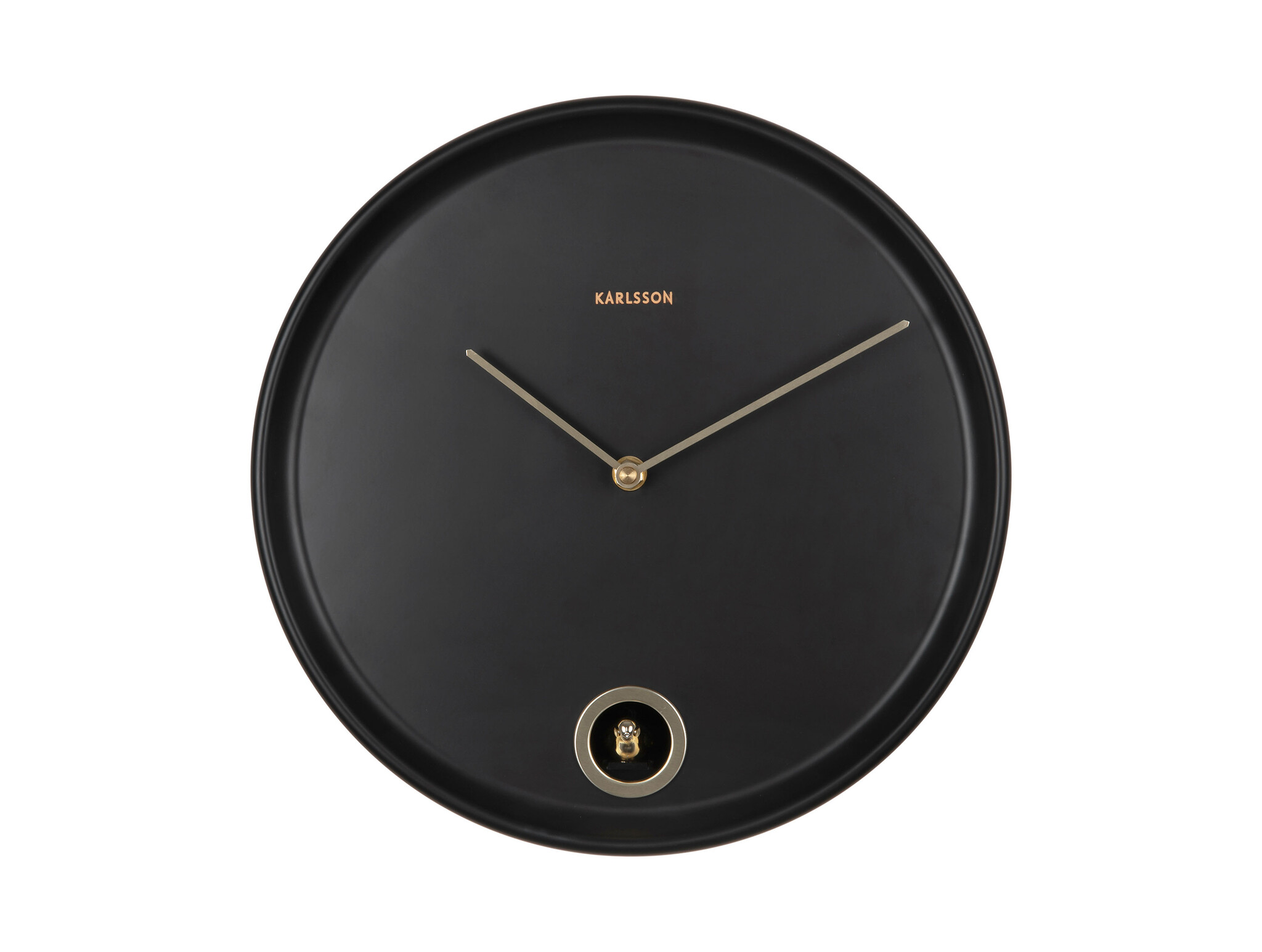 Karlsson - Wall Clock Esencia Cuckoo - Zwart - Ø30cm