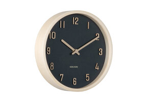 Karlsson - Wall Clock Nervadura Small - Zwart - Ø22cm