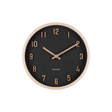 Karlsson - Wall Clock Nervadura Small - Zwart - Ø22cm