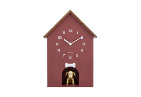 Karlsson - Wall Clock Dog House - Rood - Øcm