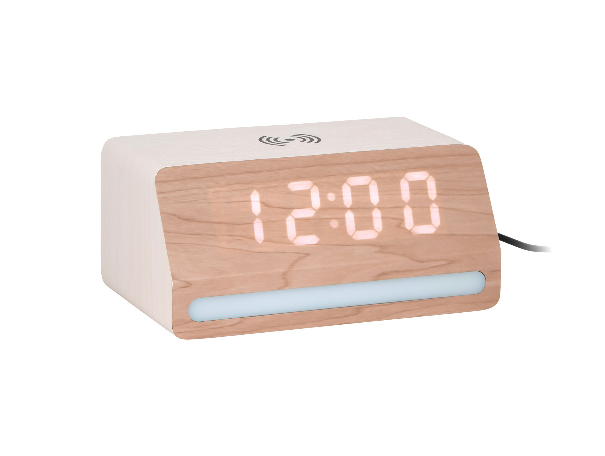 Karlsson - Wekker Retro w. Light LED - Wit - 10x16,5x7,5 cm