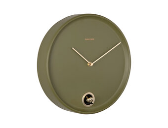 Karlsson - Wall Clock Esencia Cuckoo - Groen - Ø30cm