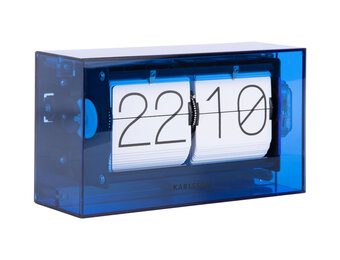 Karlsson - Tafelklok Boxed Flip - Blauw - 20,7x20,7x11,7 cm