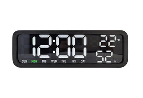 Karlsson - Wekker Madera - Zwart - 25,5xx4,8 cm