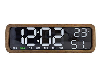 Karlsson - Wekker Madera - Bruin - 25,5xx4,8 cm