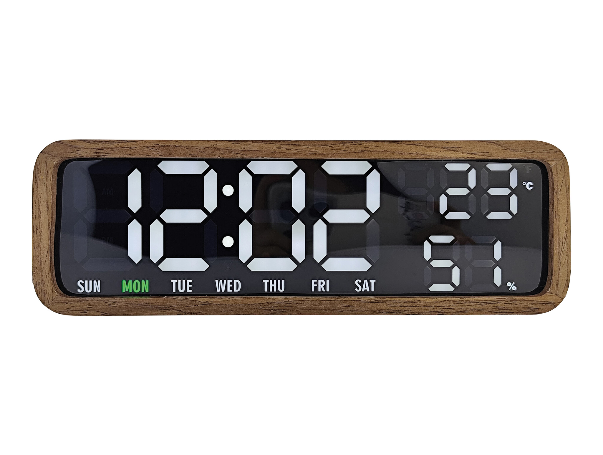 Karlsson - Wekker Madera - Bruin - 25,5xx4,8 cm