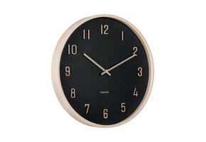 Karlsson - Wall Clock Nervadura - Zwart - Ø40,8cm