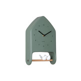 Karlsson - Wall Clock Love Birds - Groen - Øcm