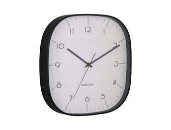 Karlsson - Wall Clock Grato Cuadrado - Zwart - Øcm