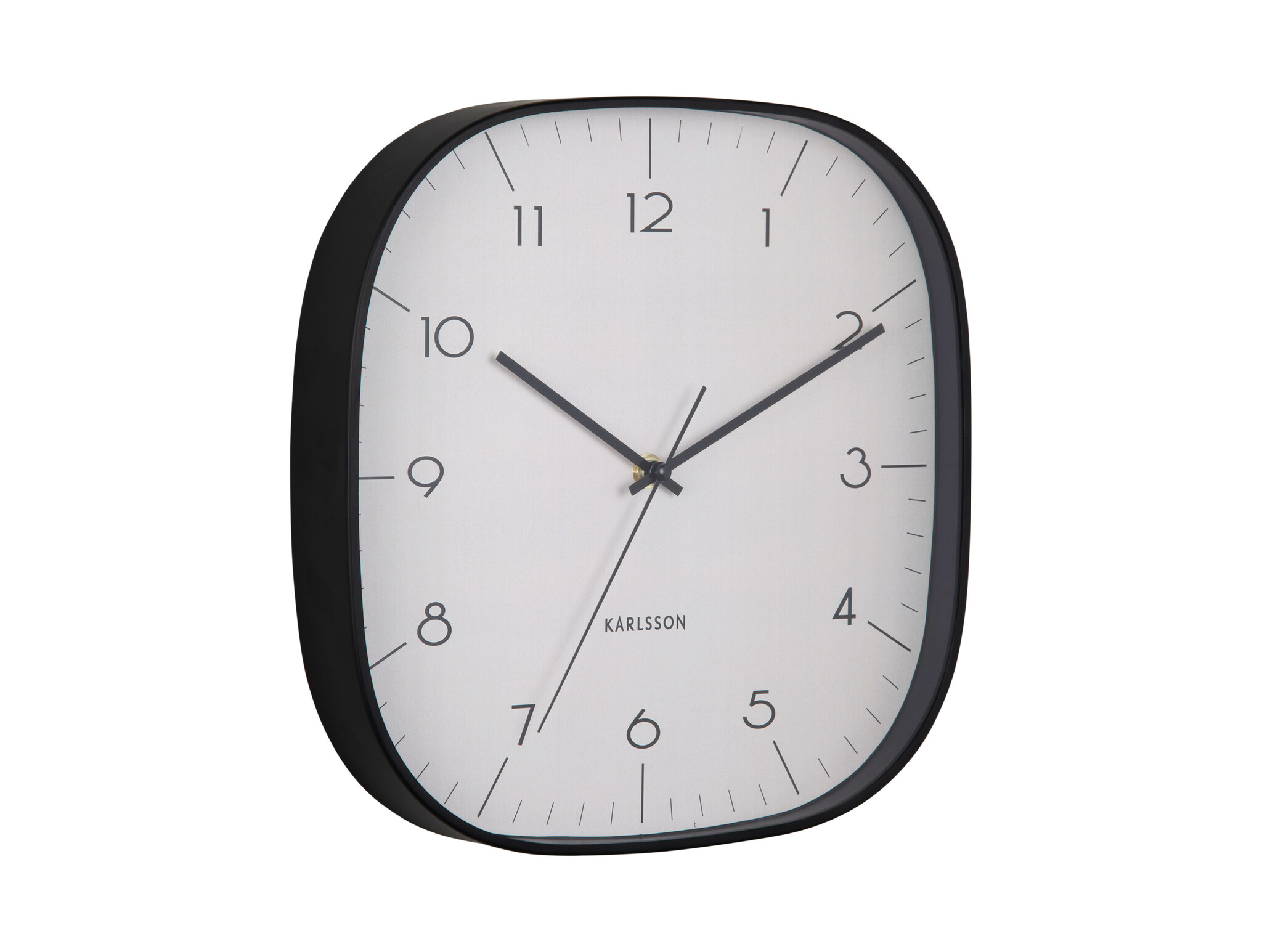 Karlsson - Wall Clock Grato Cuadrado - Zwart - Øcm