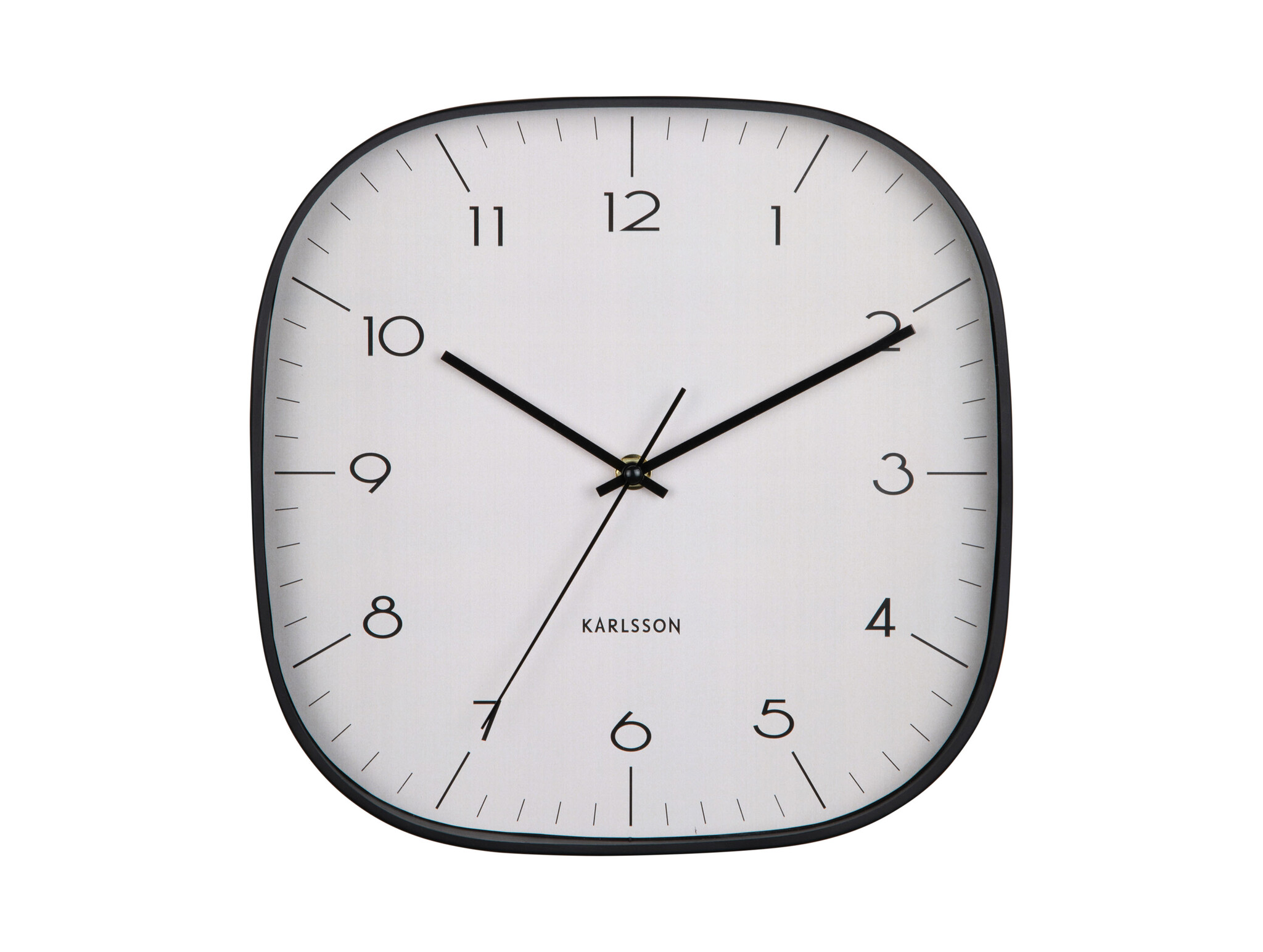Karlsson - Wall Clock Grato Cuadrado - Zwart - Øcm