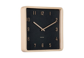 Karlsson - Wall Clock Nervadura Square - Zwart - Øcm