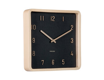 Karlsson - Wall Clock Nervadura Square - Zwart - Øcm