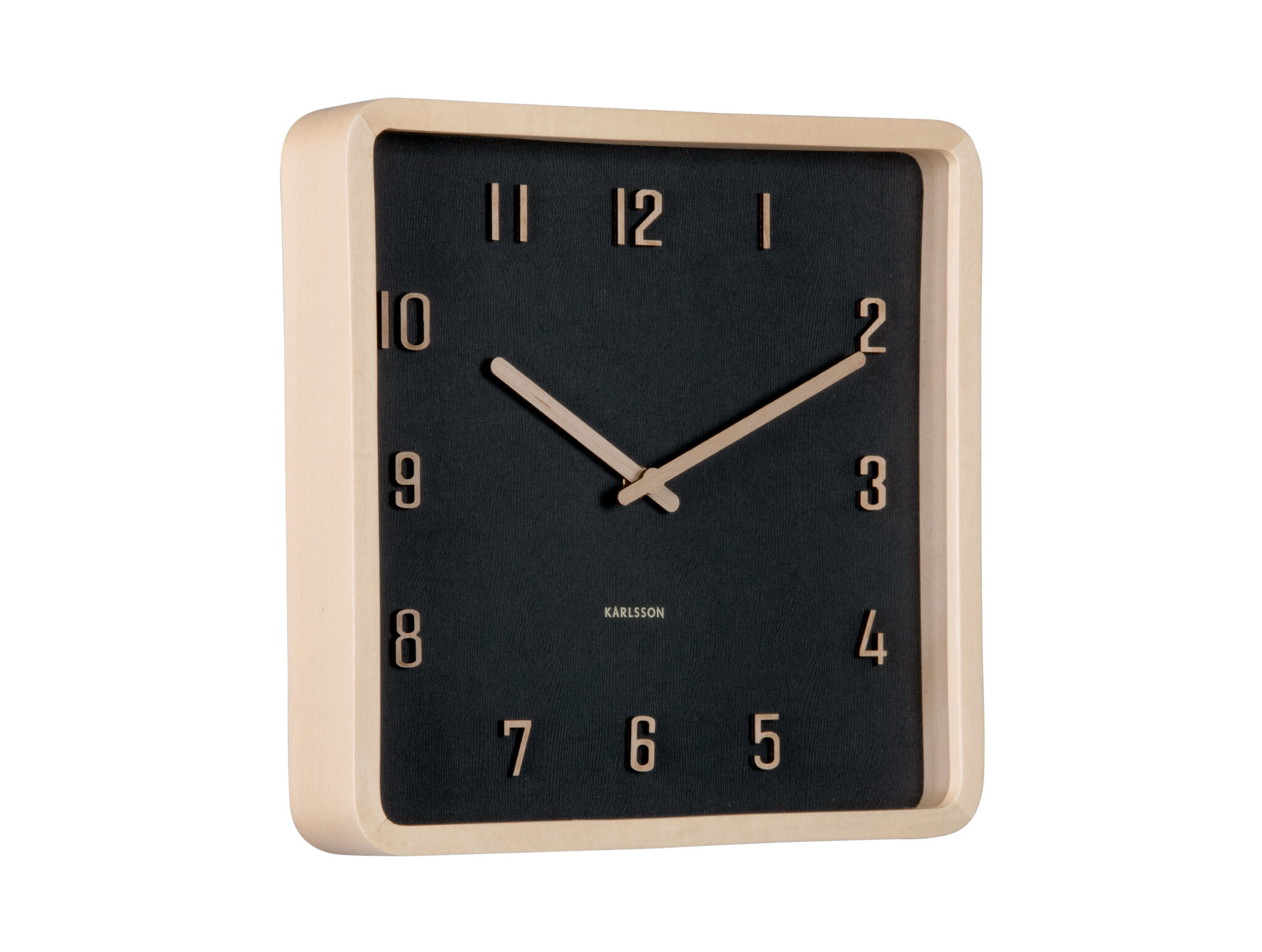 Karlsson - Wall Clock Nervadura Square - Zwart - Øcm