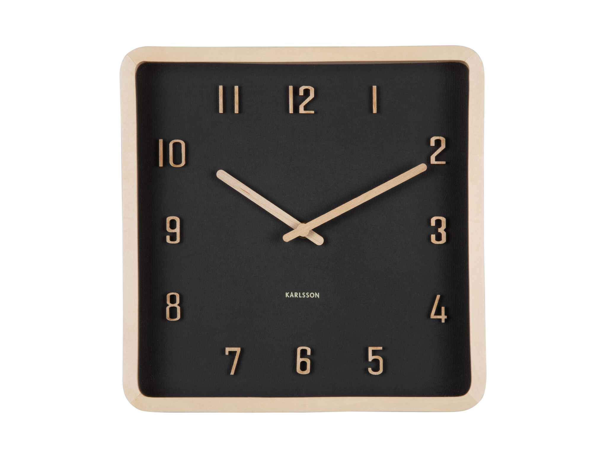 Karlsson - Wall Clock Nervadura Square - Zwart - Øcm
