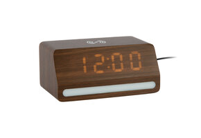 Karlsson - Wekker Retro w. Light LED - Bruin - 10x16,5x7,5 cm