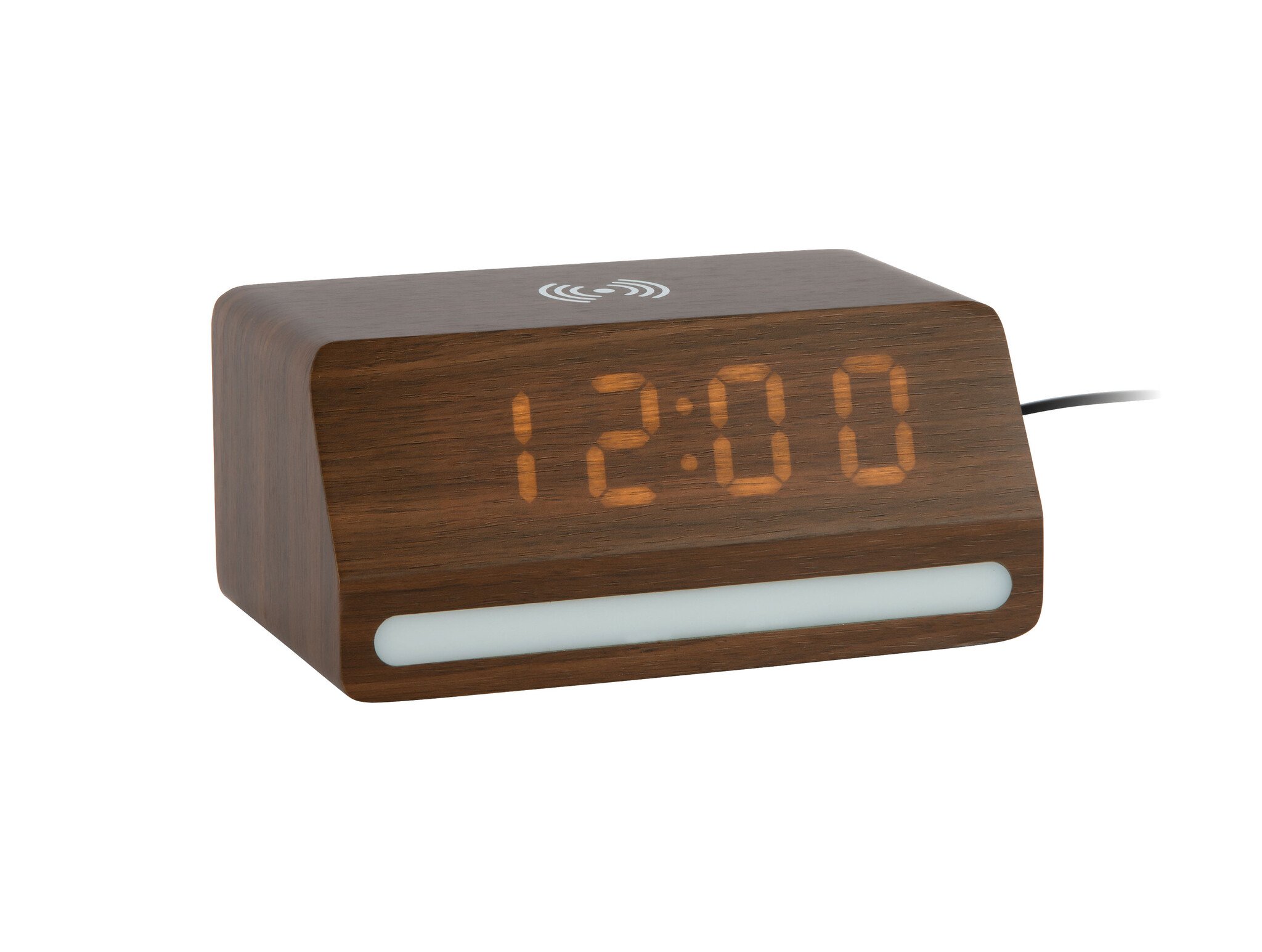 Karlsson - Wekker Retro w. Light LED - Bruin - 10x16,5x7,5 cm