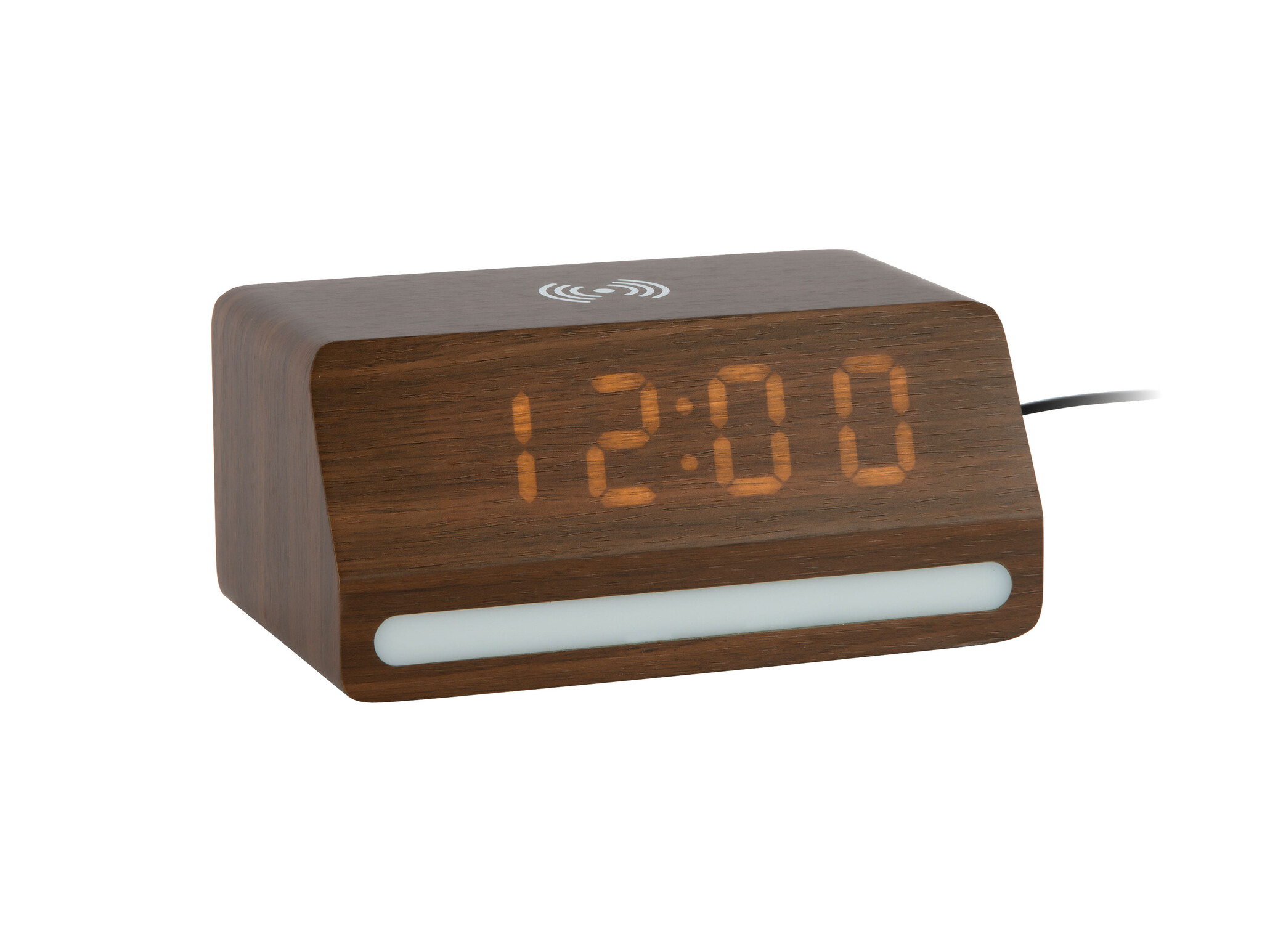 Karlsson - Wekker Retro w. Light LED - Bruin - 10x16,5x7,5 cm