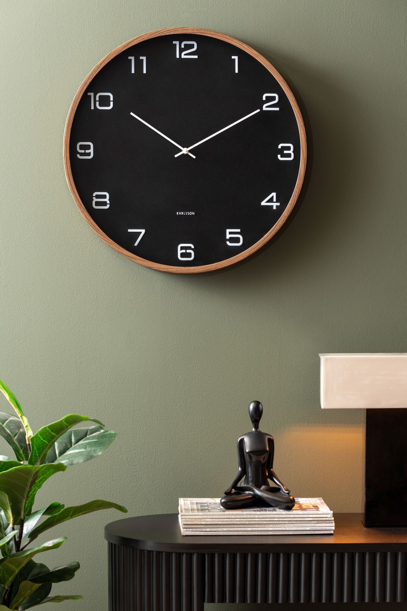 Karlsson - Wall Clock Delicado Large - Zwart - Ø50,8cm