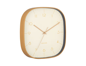 Karlsson - Wall Clock Grato Cuadrado - Geel - Øcm