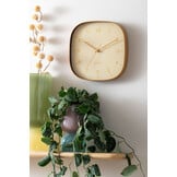 Karlsson - Wall Clock Grato Cuadrado - Geel - Øcm