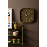 Karlsson - Wall Clock Elemental Cuadrado - Groen - Ø30cm