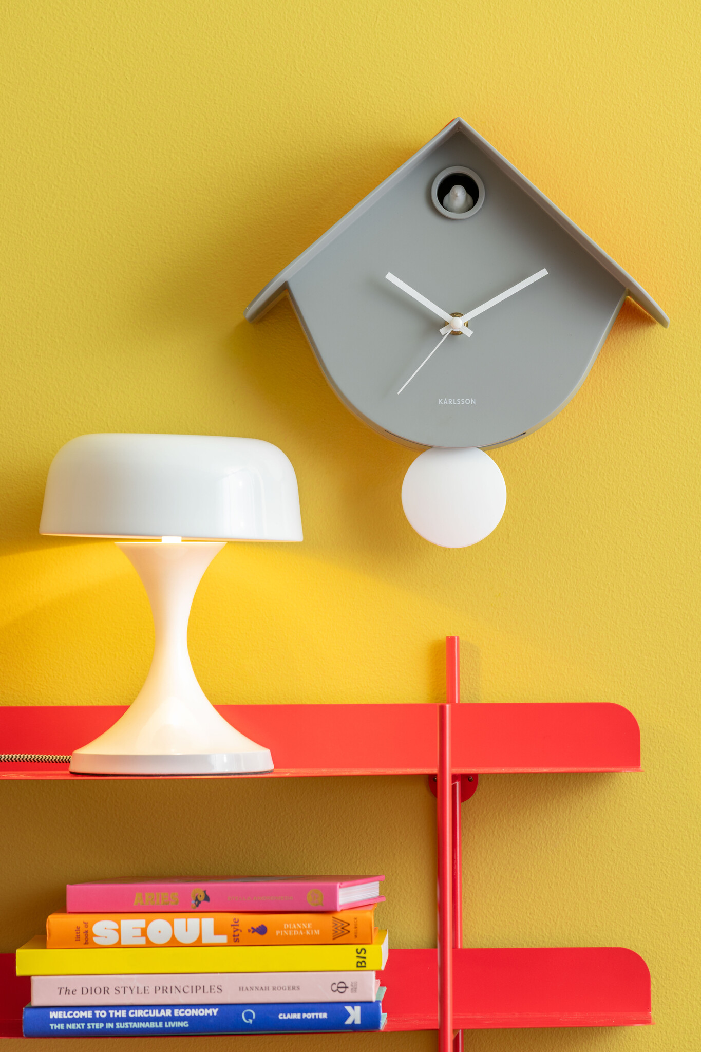 Karlsson - Wall Clock Retro Cuckoo - Grijs - Øcm