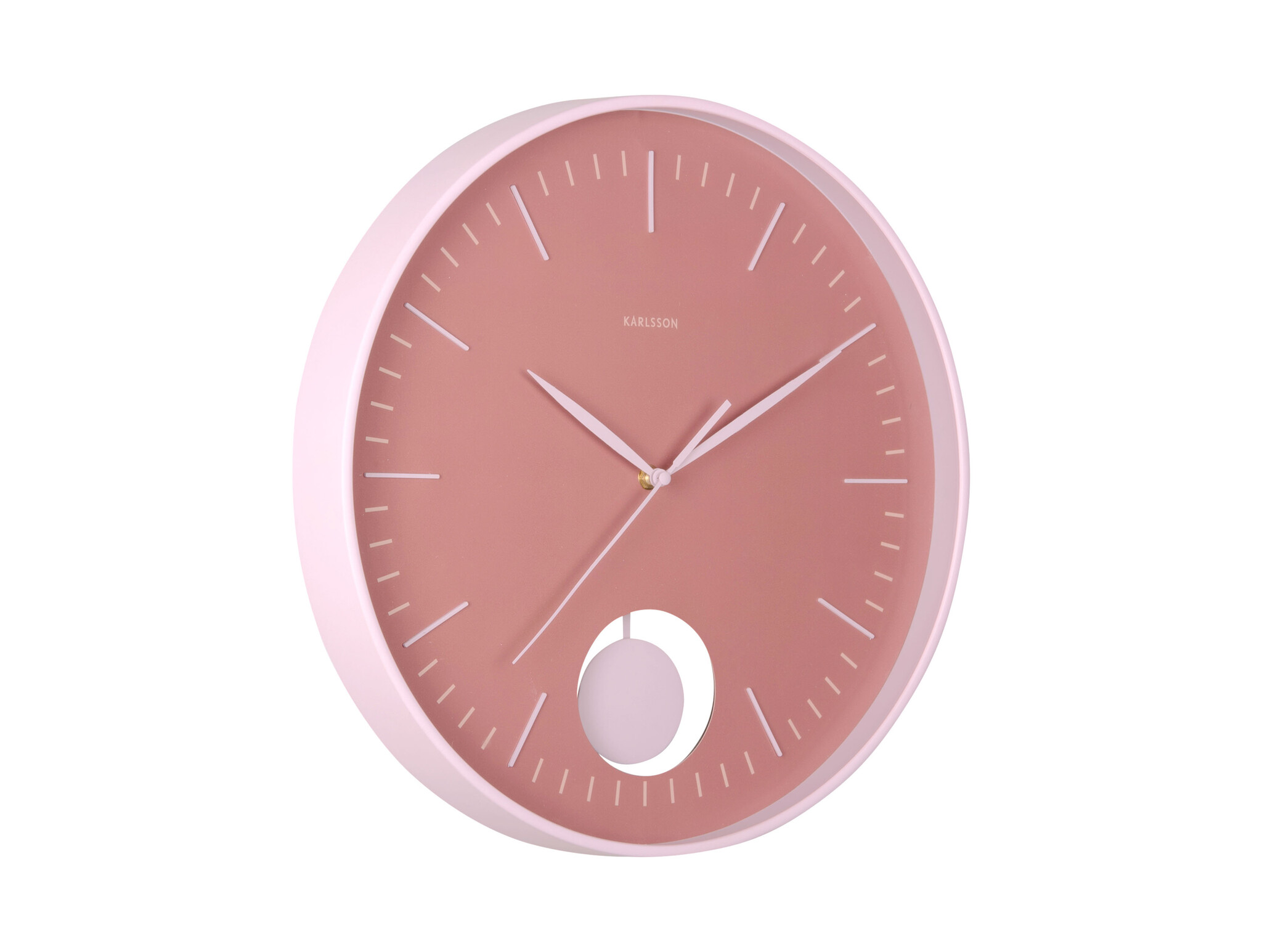 Karlsson - Wall Clock Grato Pendulum - Roze - Ø40,6cm