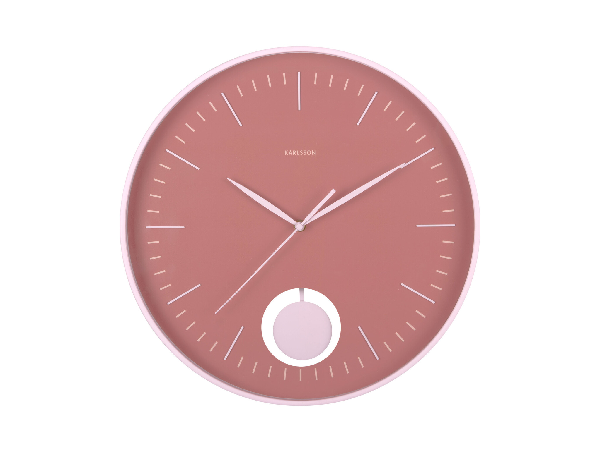 Karlsson - Wall Clock Grato Pendulum - Roze - Ø40,6cm