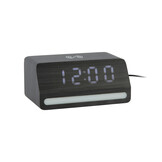 Karlsson - Wekker Retro w. Light LED - Zwart - 10x16,5x7,5 cm