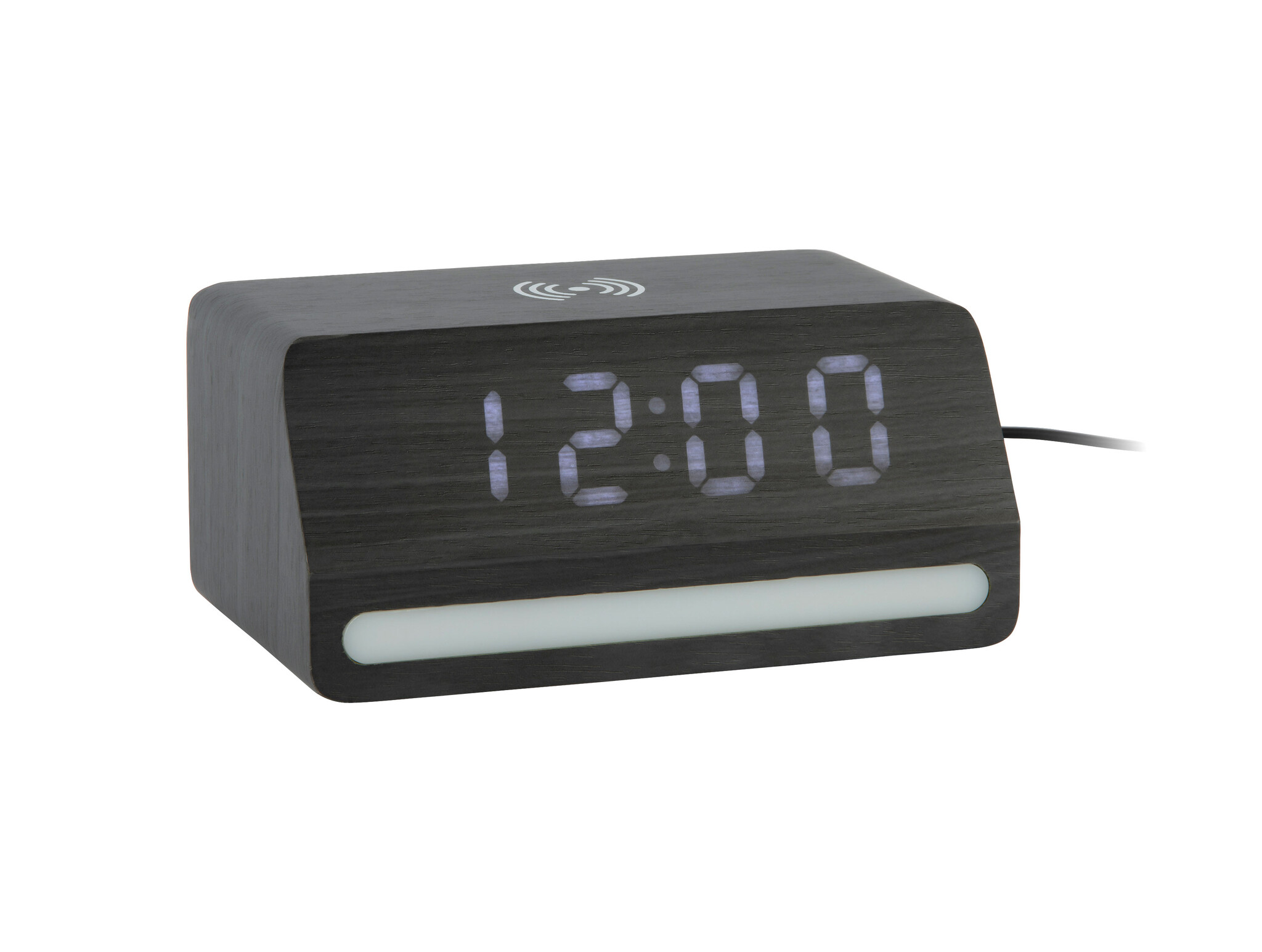 Karlsson - Wekker Retro w. Light LED - Zwart - 10x16,5x7,5 cm