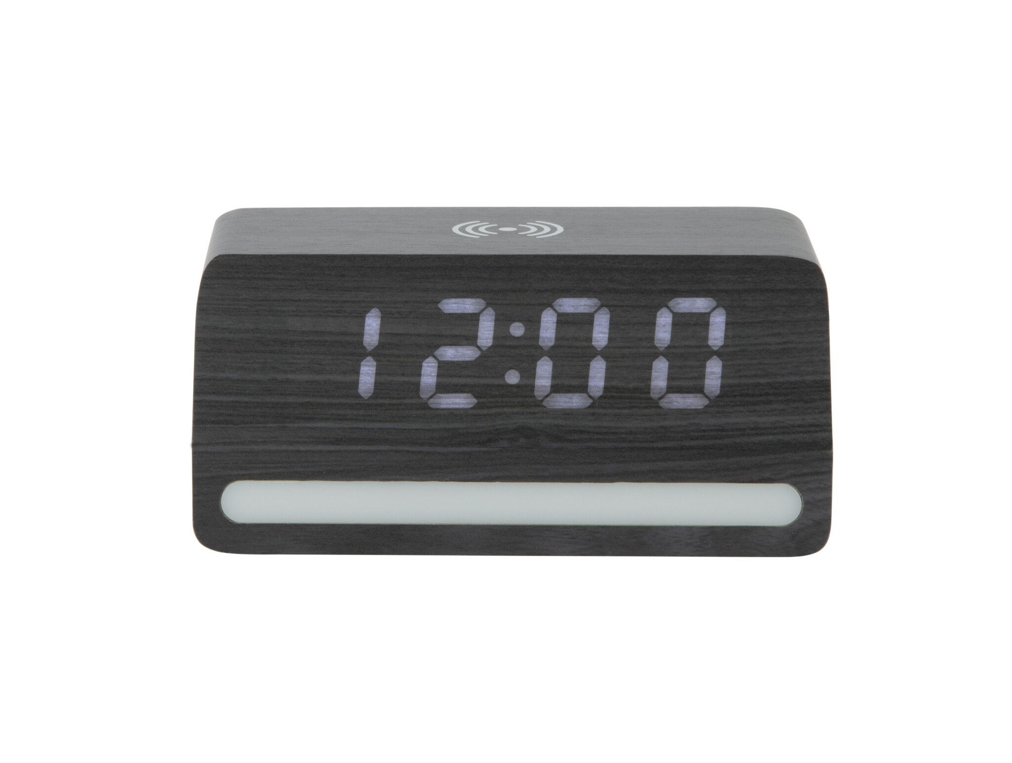 Karlsson - Wekker Retro w. Light LED - Zwart - 10x16,5x7,5 cm