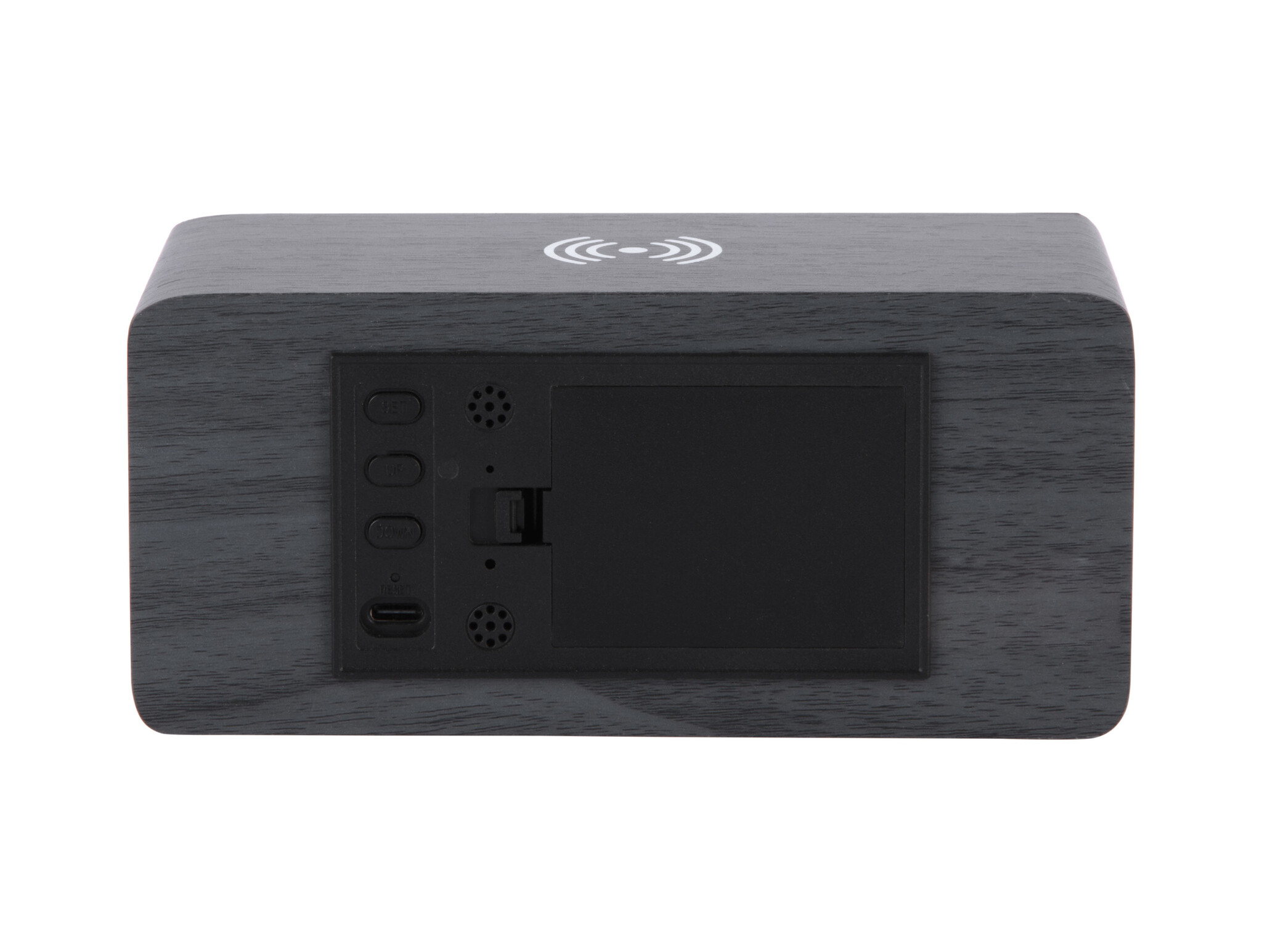 Karlsson - Wekker Retro w. Light LED - Zwart - 10x16,5x7,5 cm