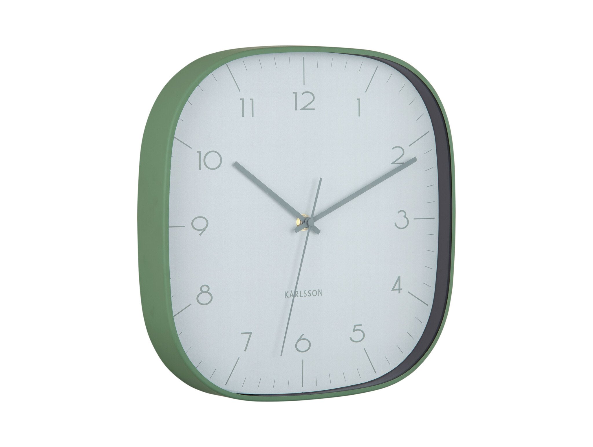 Karlsson - Wall Clock Grato Cuadrado - Groen - Øcm