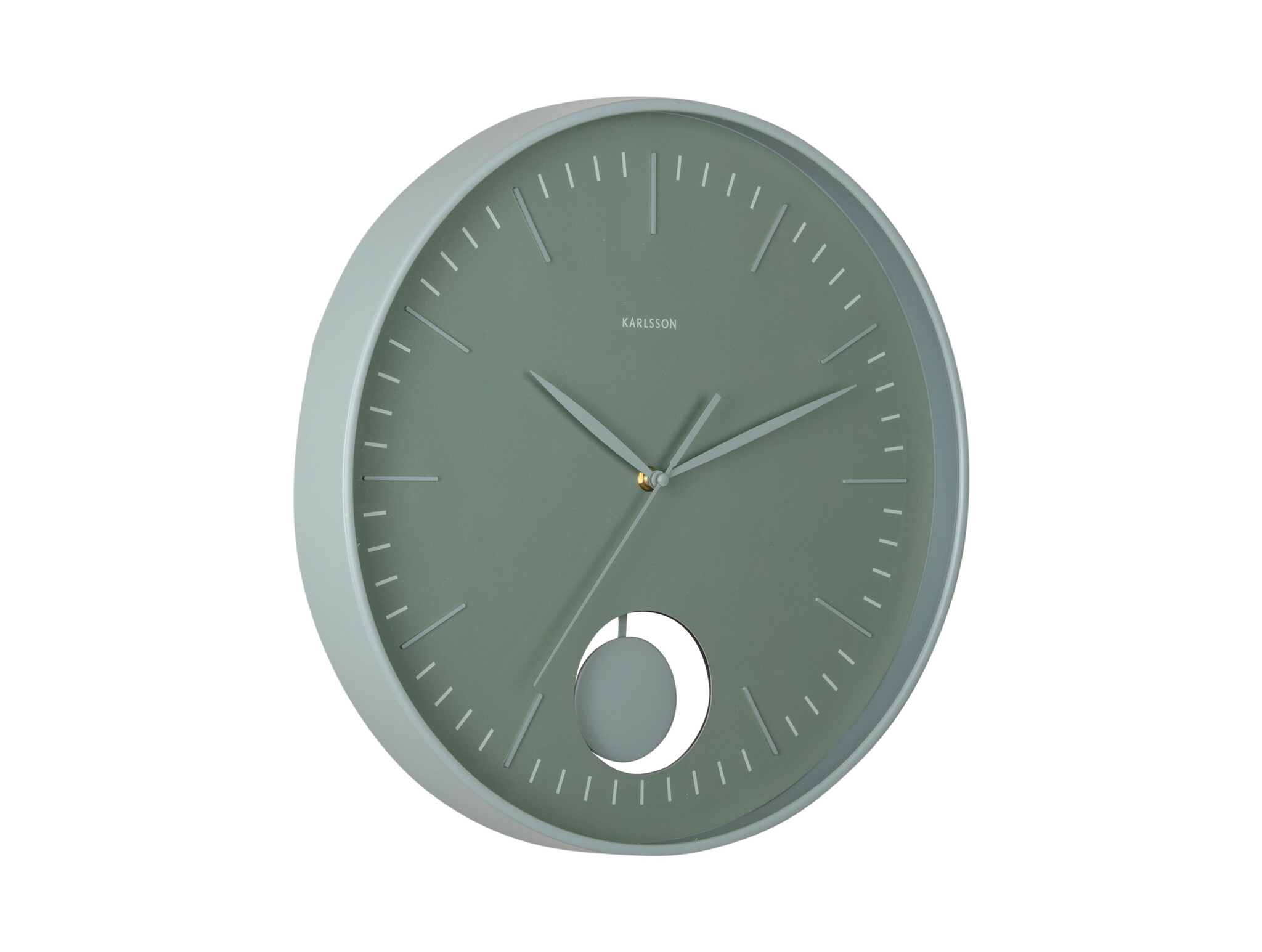 Karlsson - Wall Clock Grato Pendulum - Groen - Ø40,6cm