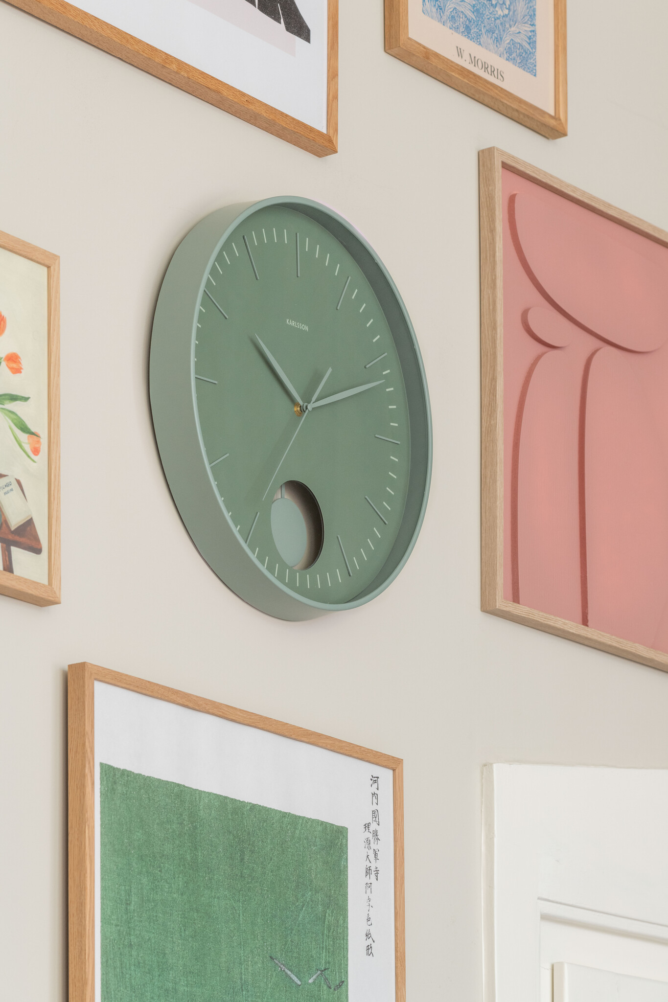 Karlsson - Wall Clock Grato Pendulum - Groen - Ø40,6cm