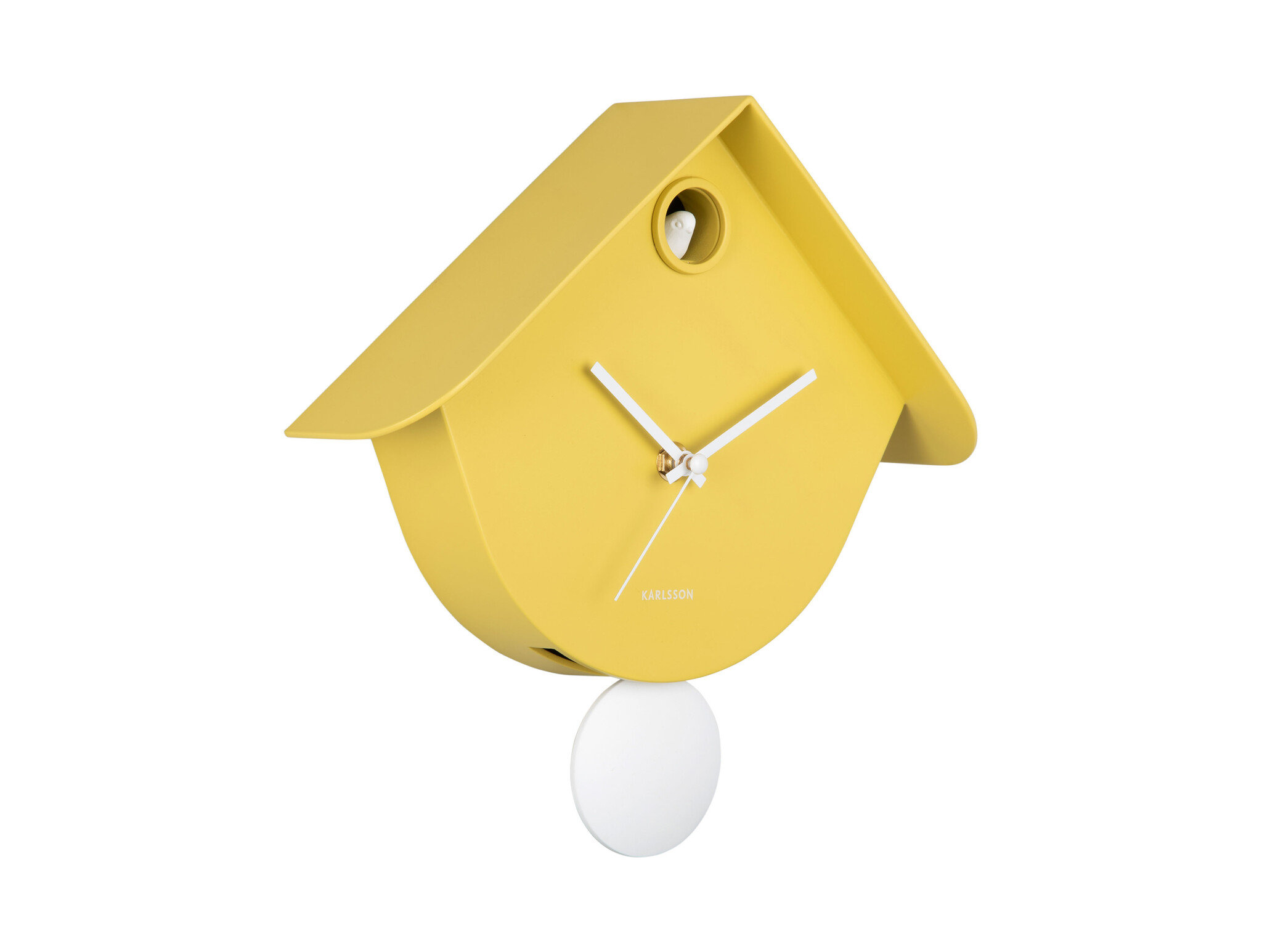 Karlsson - Wall Clock Retro Cuckoo - Geel - Øcm