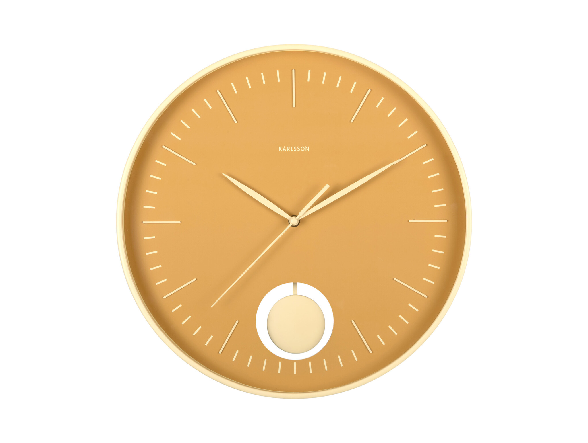Karlsson - Wall Clock Grato Pendulum - Geel - Ø40,6cm