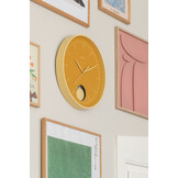 Karlsson - Wall Clock Grato Pendulum - Geel - Ø40,6cm