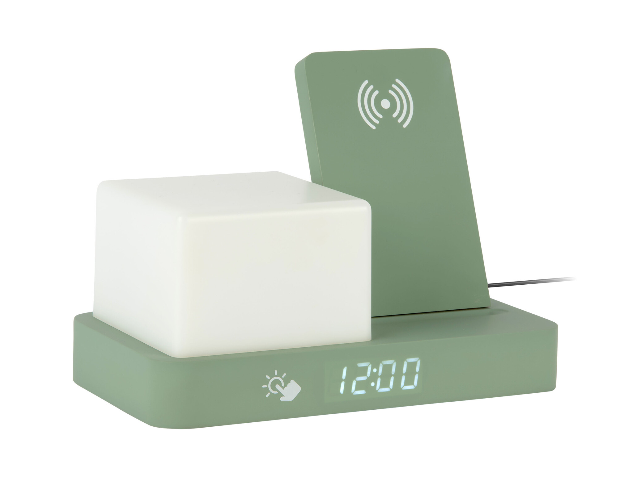 Karlsson - Wekker Retro w. Night Light LED - Groen - 11,5x15,4x20 cm